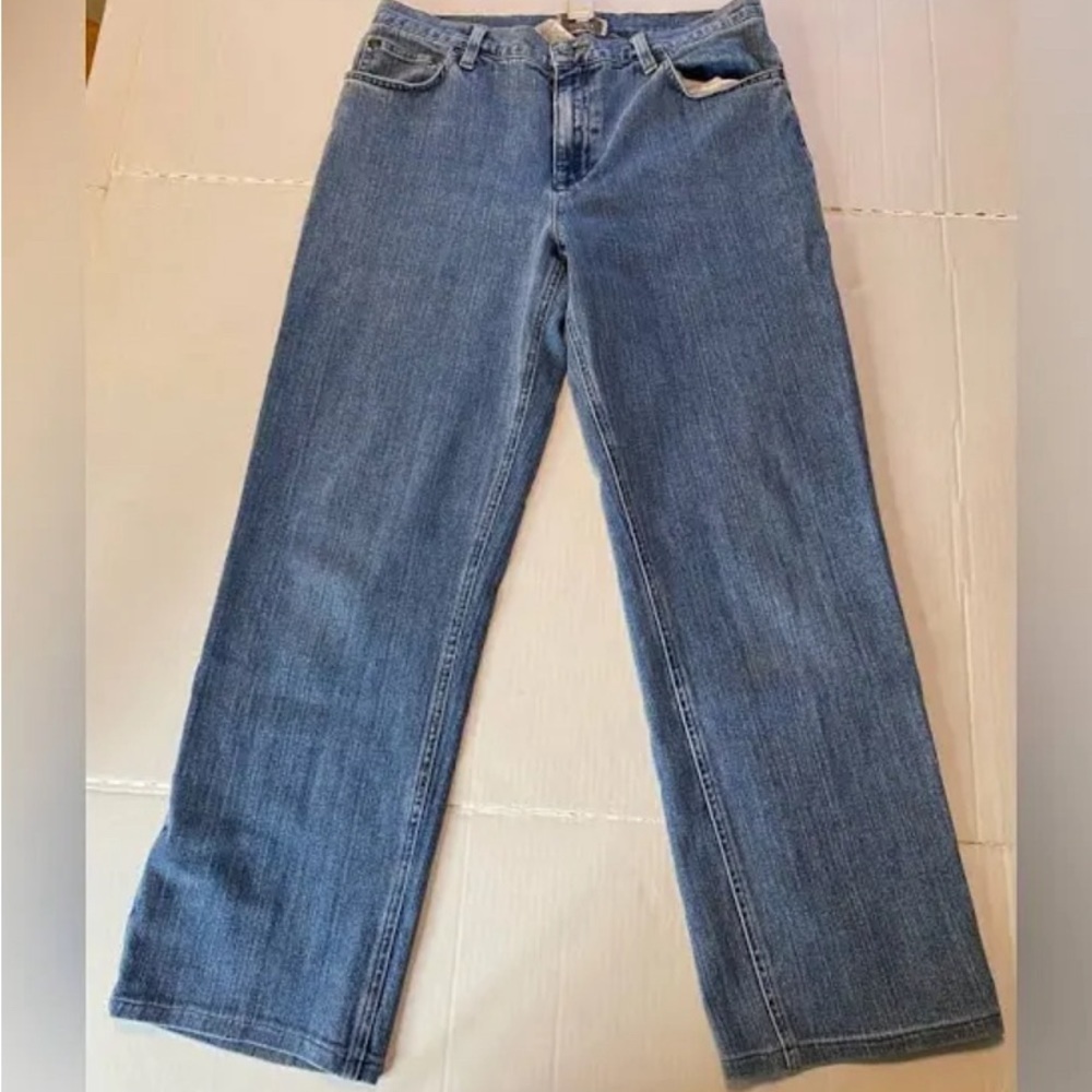 Jones New York Sport Jones Sport Stretch Boot Leg Women Jeans Medium Wash 14